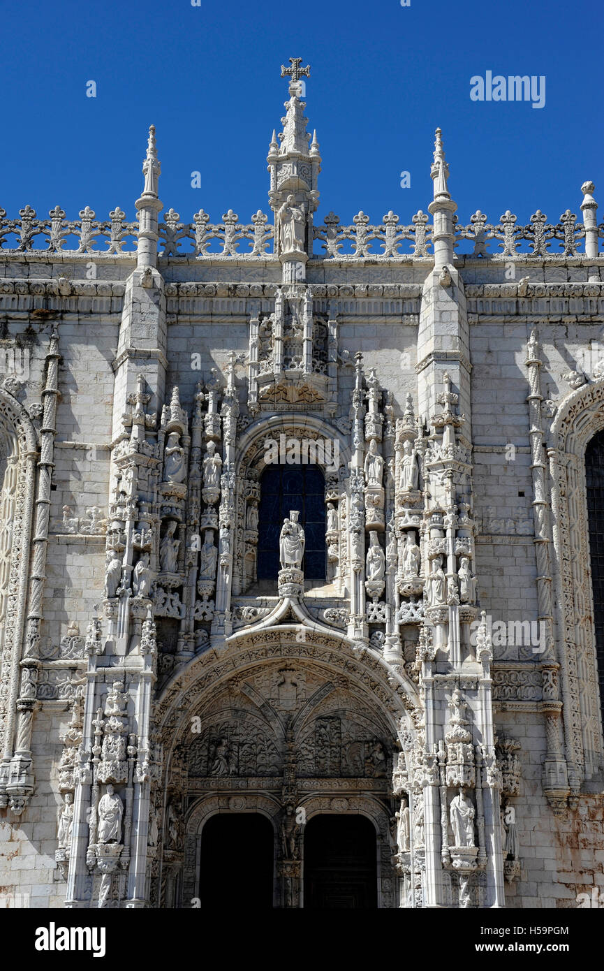 Hieronymus-Kloster, Hieronymus-Kloster, Kirche Santa Maria de Belém, Belem, Lisboa, Lissabon, Portugal Stockfoto