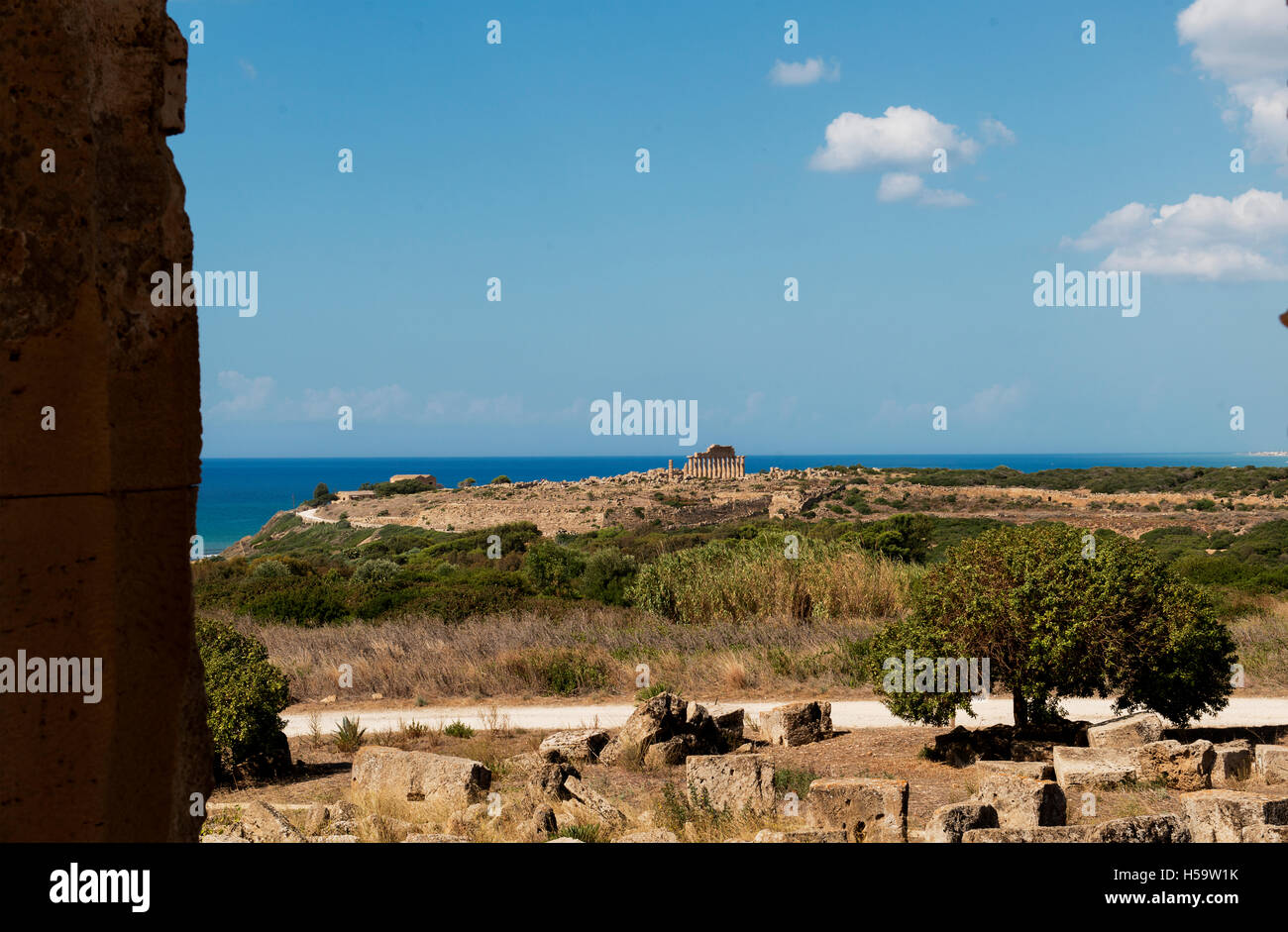 Tempel in Selinunte Sizilien Italien antike griechische Stadt befindet sich an der südwestlichen Küste von Sizilien Stockfoto