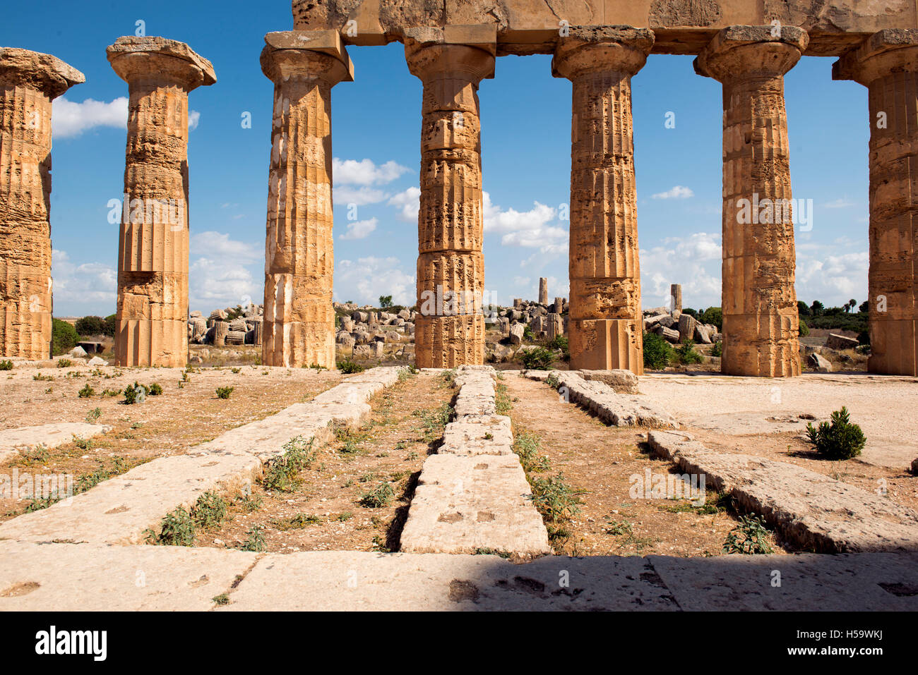 Tempel in Selinunte Sizilien Italien antike griechische Stadt befindet sich an der südwestlichen Küste von Sizilien Stockfoto