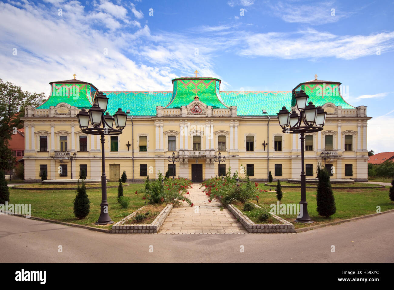 Bischofspalast in Vrsac Stockfoto