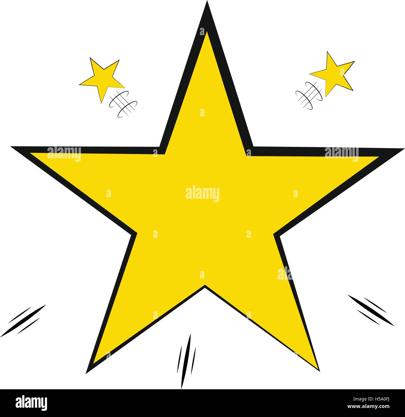 Isolierte Gruppe der Comic-Stars, Vektor-illustration Stock ...