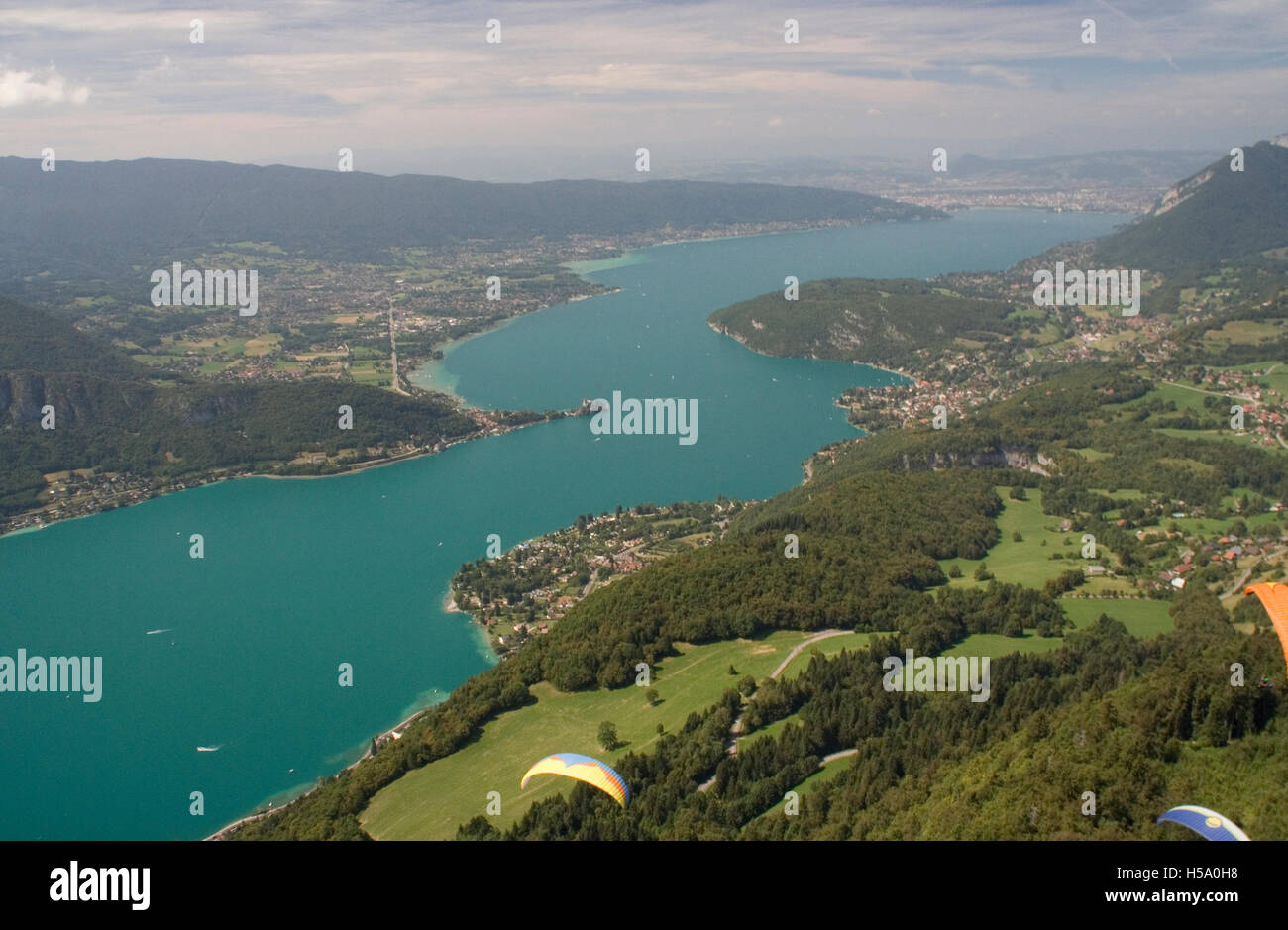 Parapente, Lac d ' Annecy, Annecy; (74); Haute-Savoie; Frankreich Stockfoto