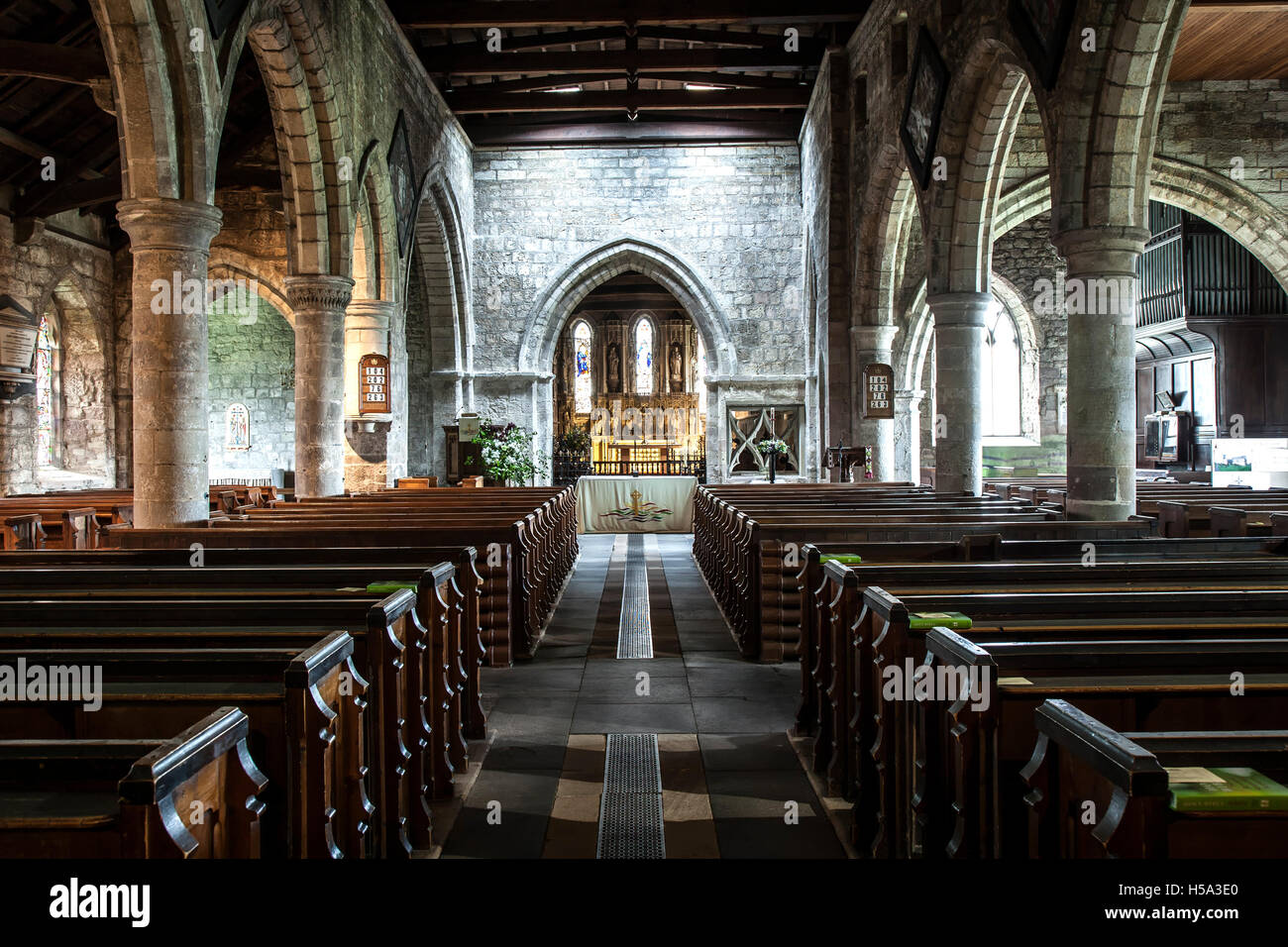 St. Aidan Kirche, Bamburgh, England, Vereinigtes Königreich Stockfoto