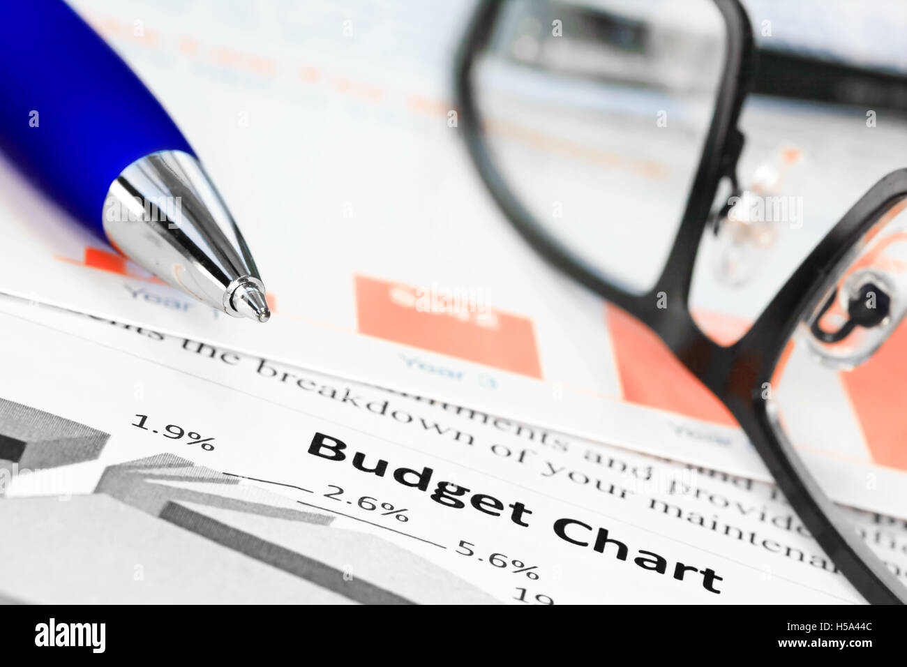 Budget-Charts Stockfoto