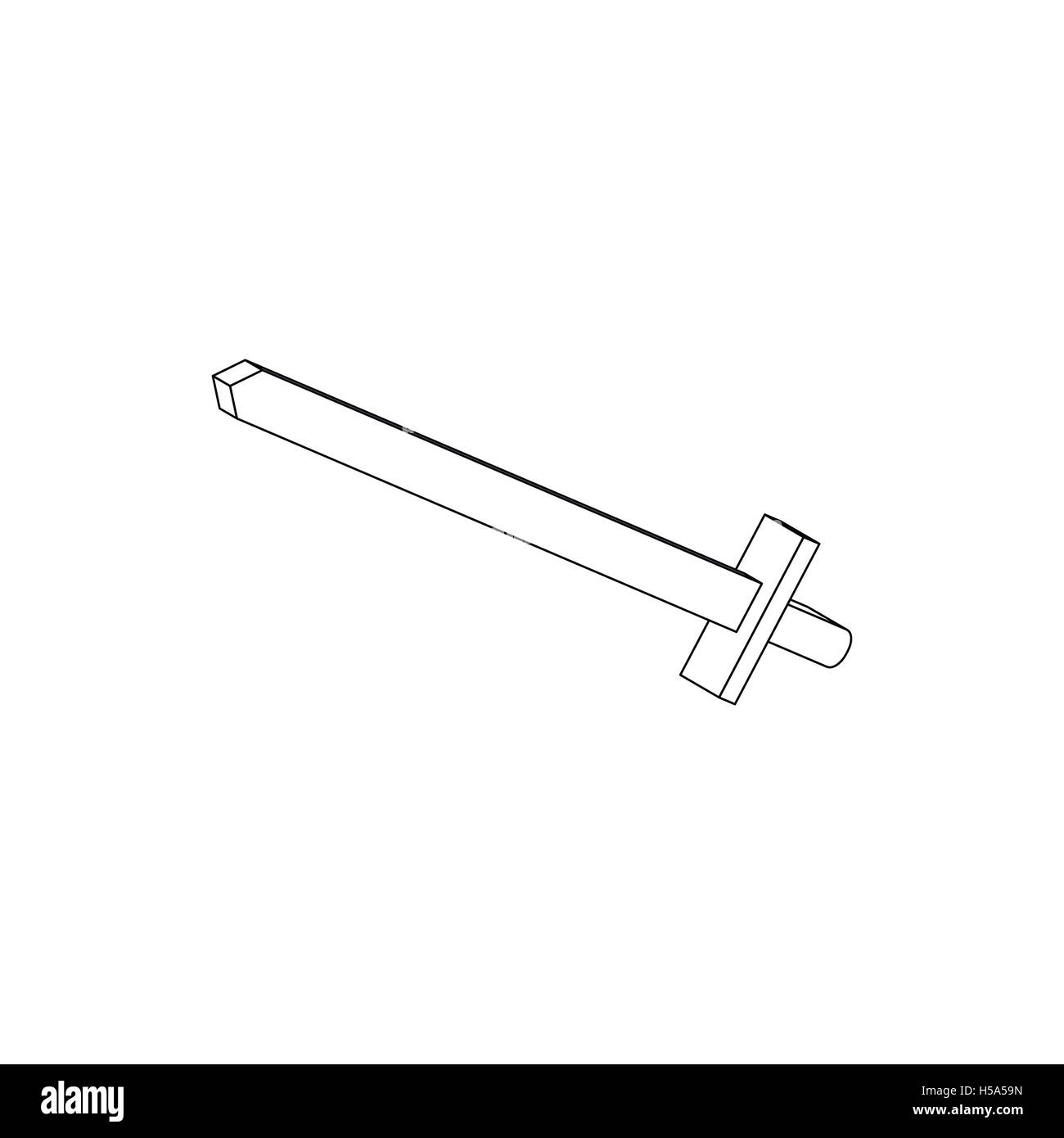 Schwert-Symbol, isometrischen 3d Stil Stock Vektor