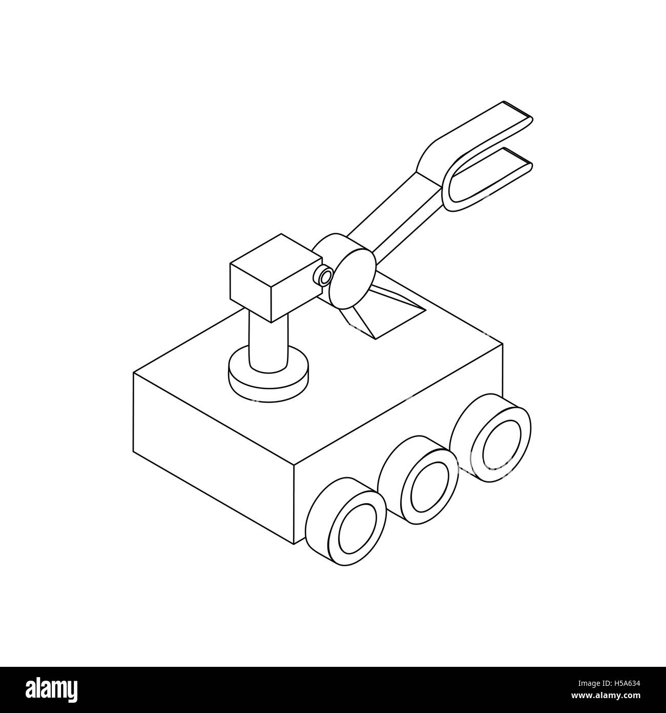 Mars Exploration Rover Symbol, isometrischen 3d Stil Stock Vektor