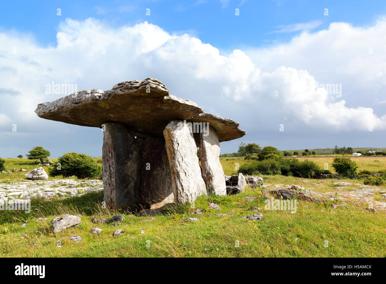 Poulnabrone Portal Tomb, Irland Stockfoto