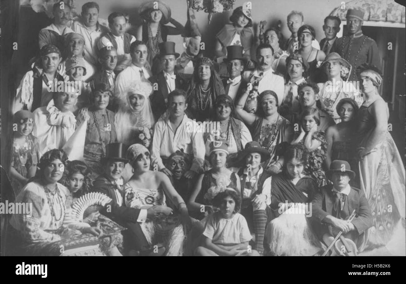 Purim Party im Ludwig Satz Haus in Sea Gate, Brooklyn, ca. 1925 Stockfoto