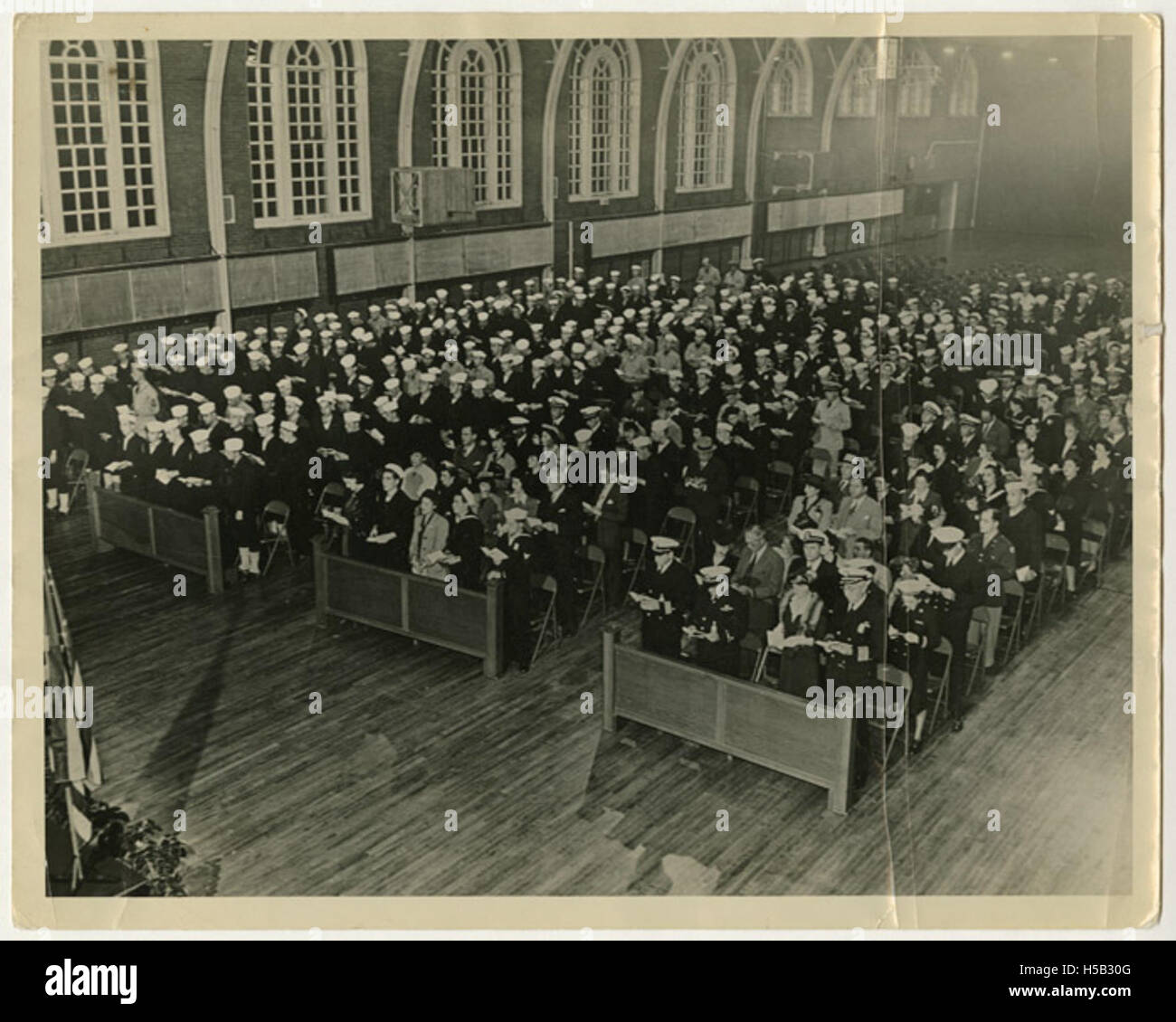 Jom Kippur Services bei Great Lakes, Illinois Stockfoto