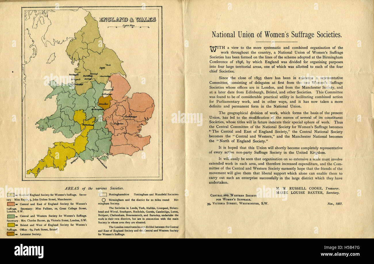 Ein Verweis auf die Central and Western Society im November 1897, in dem die Aktivitäten, Ereignisse oder namhafte Personen erfasst wurden, die mit dieser Organisation zu dieser Zeit in Verbindung standen. Stockfoto