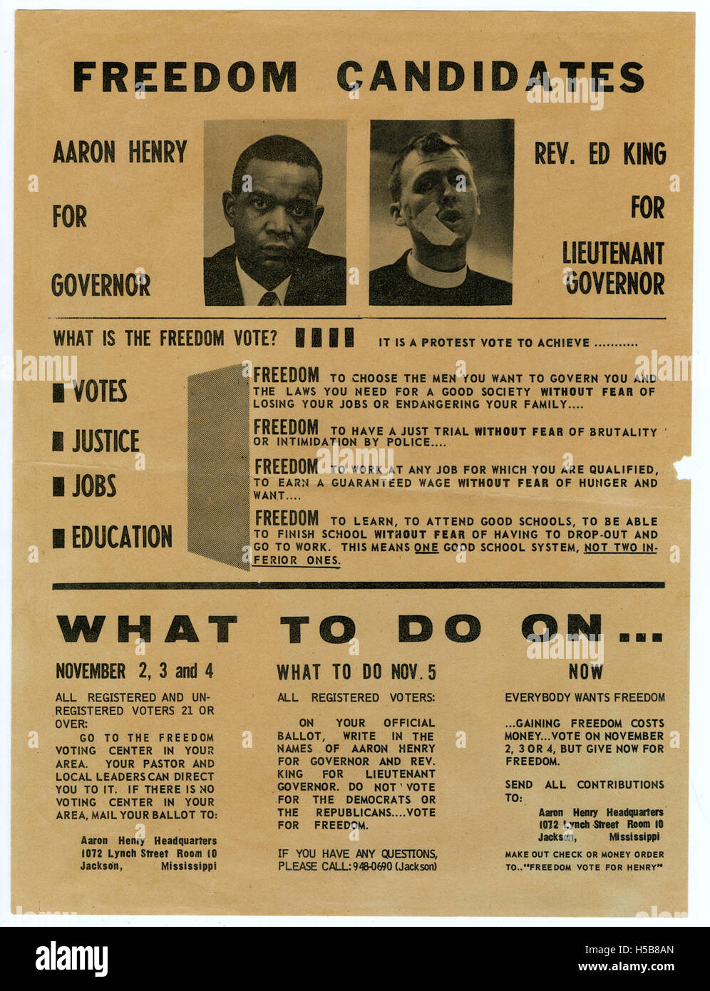 Ein Verweis auf die "Freiheitskandidaten", der sich auf Einzelpersonen oder eine Fraktion beziehen kann. Es bedarf eines weiteren Kontextes, um ihre Bedeutung zu bestimmen, die wahrscheinlich mit einem politischen Ereignis oder einem Wahlkampf zusammenhängt. Stockfoto