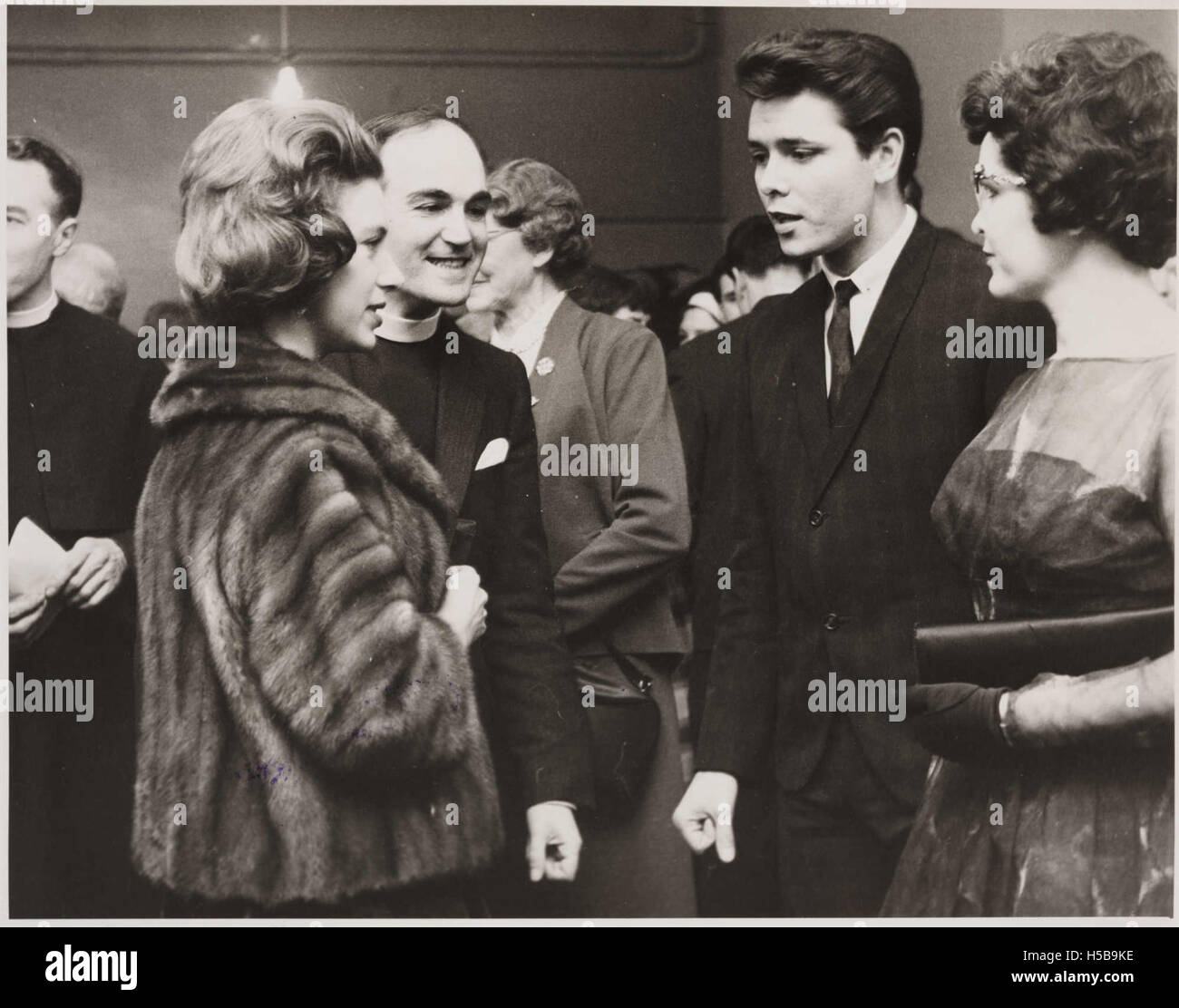 Prinzessin Margaret trifft Cliff Richard im 59 Club, 1962. Stockfoto