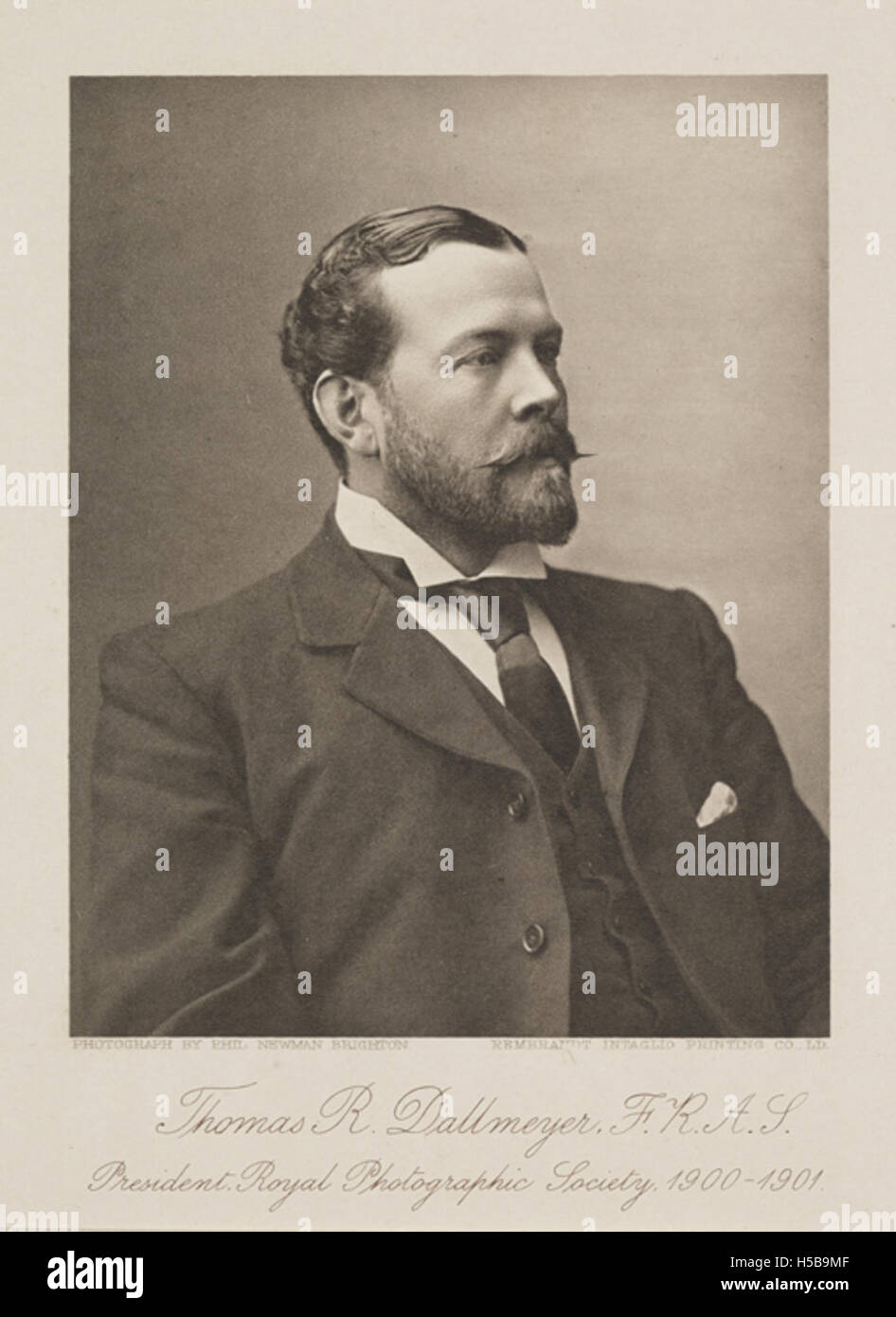 Thomas R. Dallmeyer. F.R.A.S. Präsident Royal Photographic Society, 1900-1901. Stockfoto