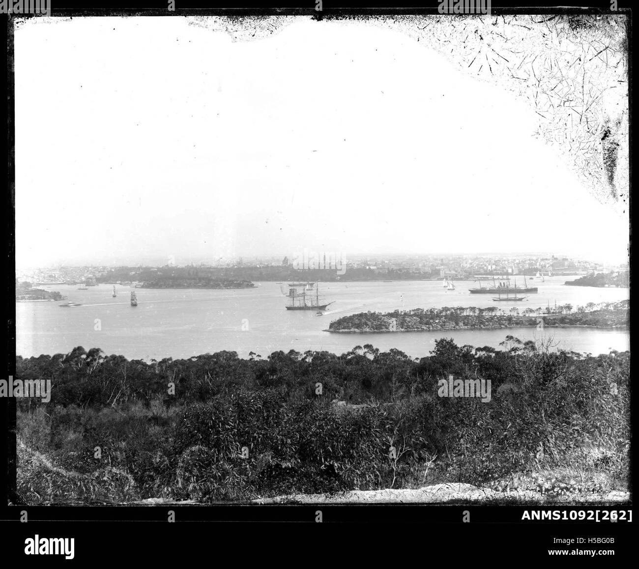 Erhöhten Blick auf Sydney Harbour Stockfoto