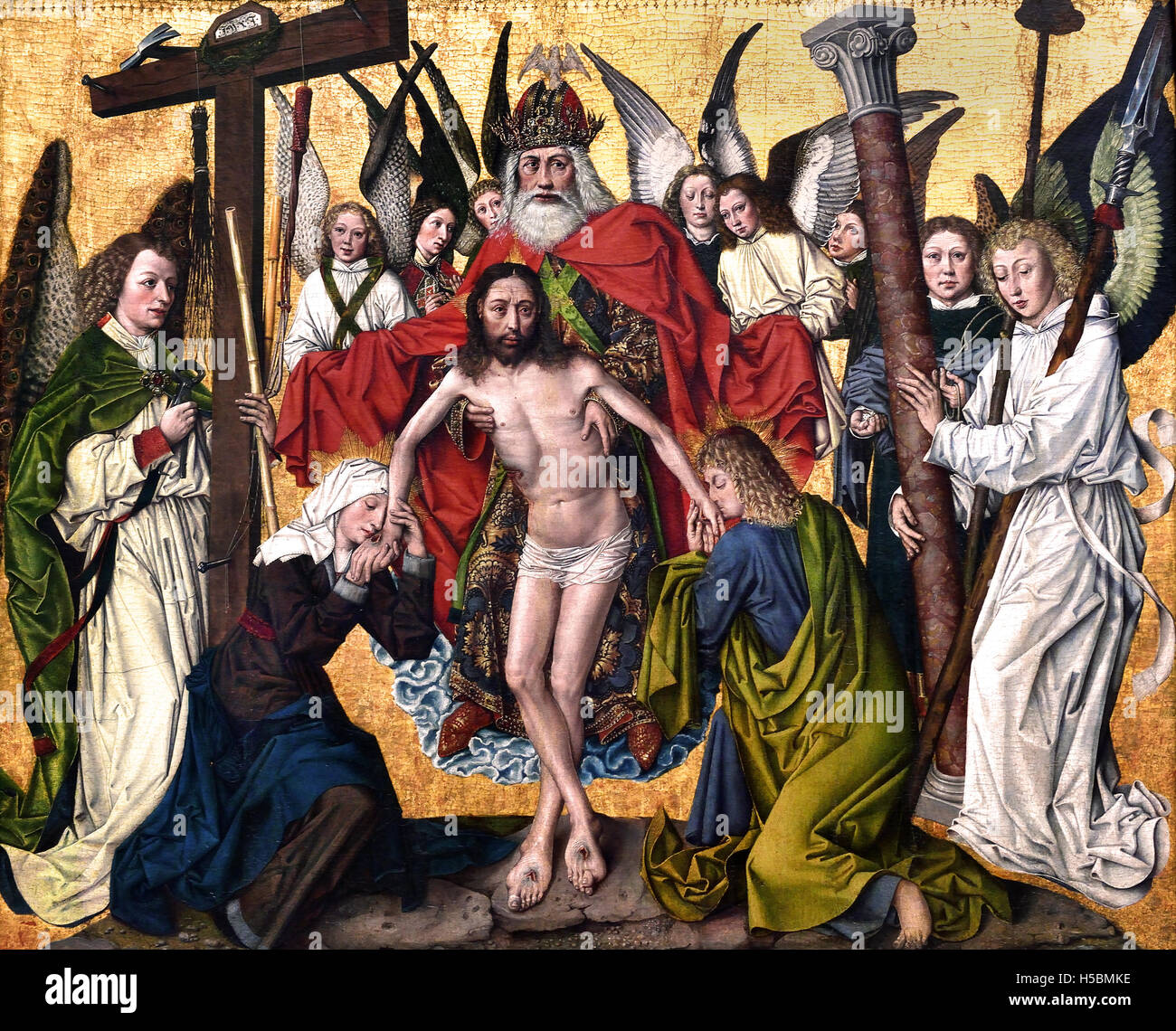 Heilige Dreieinigkeit als sterben Gnadenstuhl - Heilige Dreifaltigkeit als Ort der Gnade 1470 Salzburgisch - Salzburgish Österreich österreichische Stockfoto