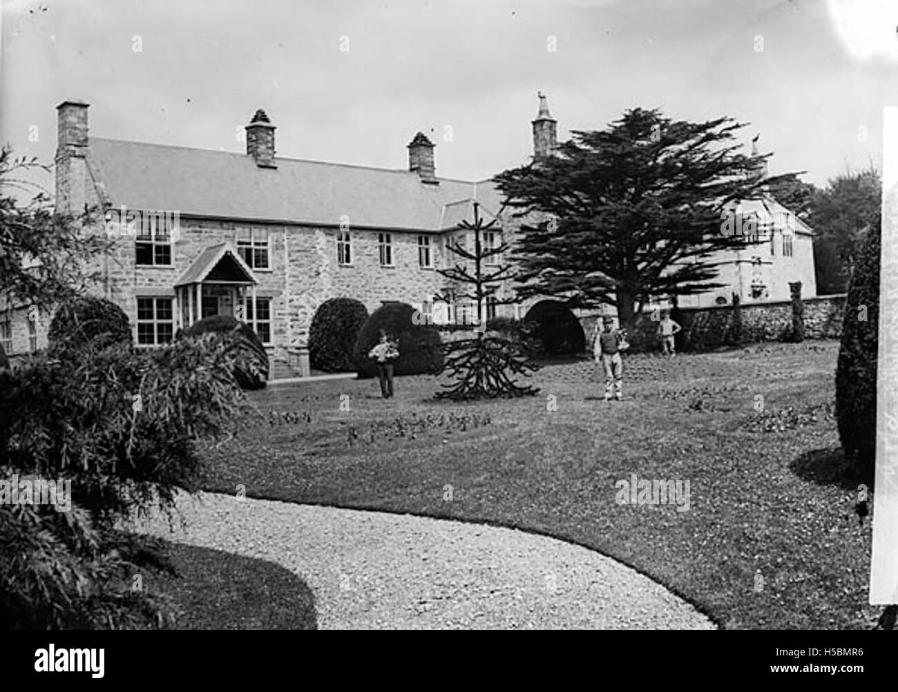 Corsygedol Hall in Llanddwywe-is-y-graig, Wales, ist ein historisches Haus, das sich durch seine architektonischen Merkmale und seine historische Bedeutung auszeichnet. Stockfoto