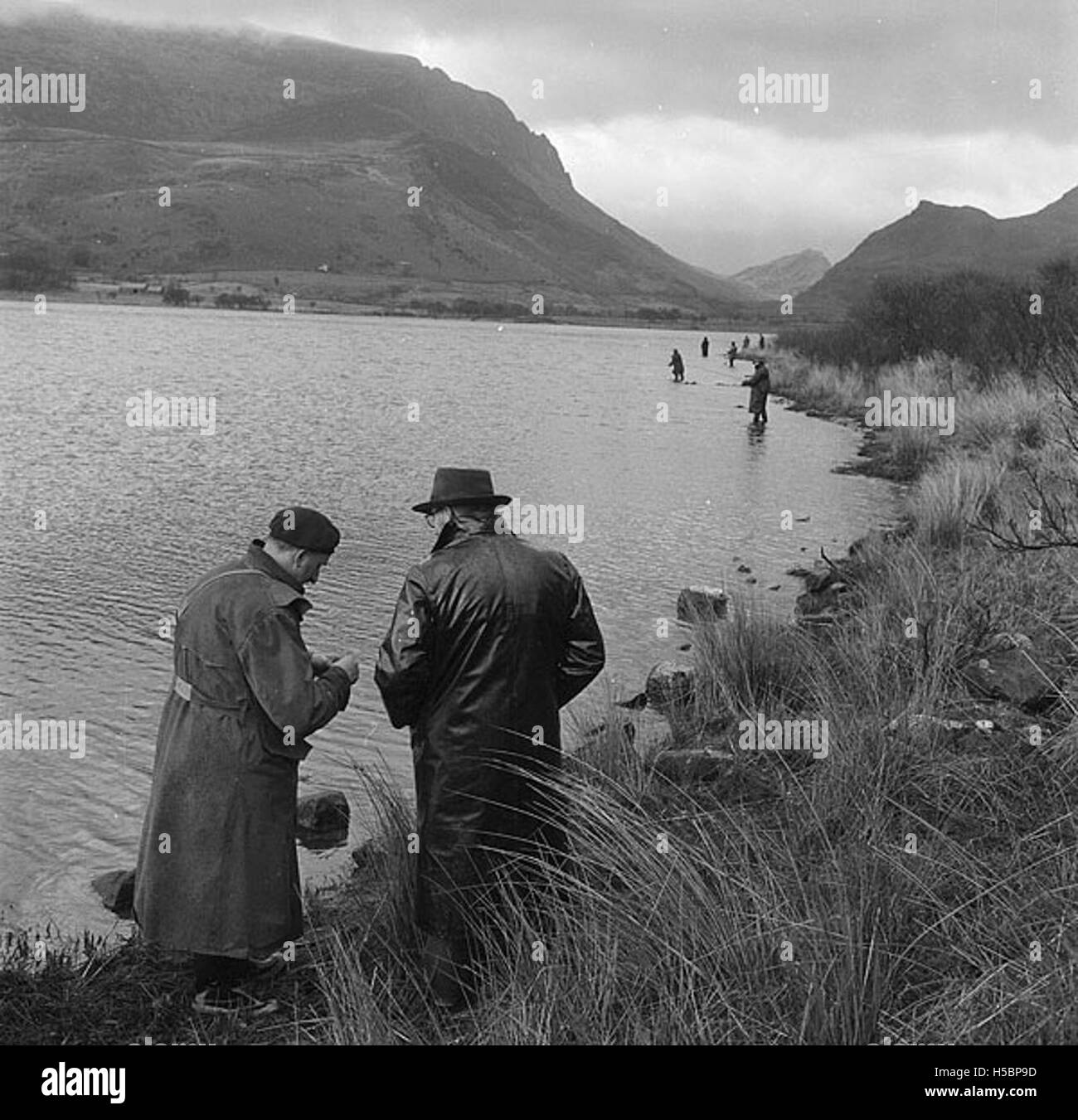 Dieser Titel bezieht sich auf einen Ort namens Gornest Bysgota an der Küste von Llyn Nantlle in Wales. Die Gegend ist bekannt für ihre landschaftliche Schönheit und ihre Verbindung zum walisischen Erbe. Stockfoto
