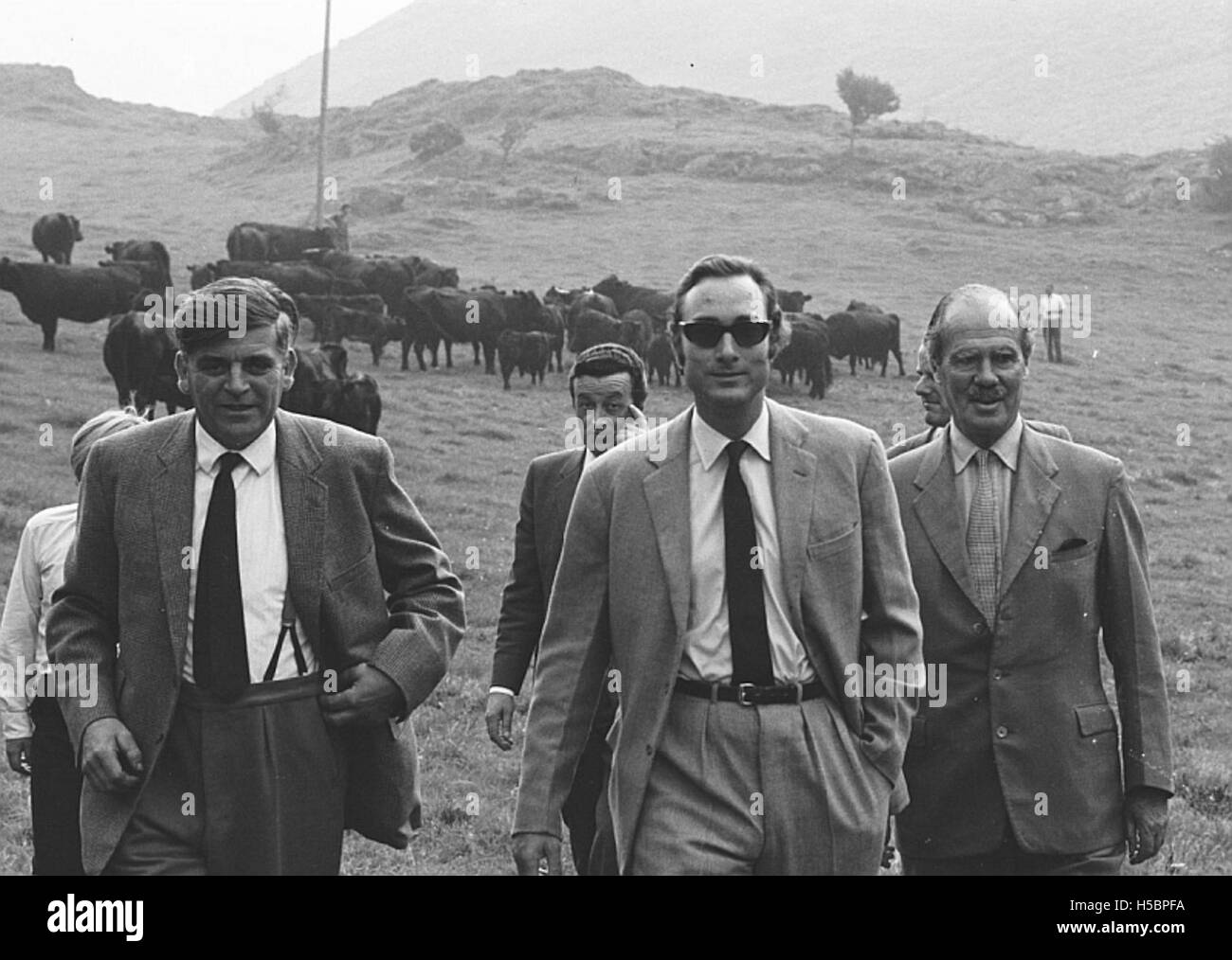 Prinz William von Gloucester besuchte Tywyn, eine Stadt in Wales, für eine offizielle Veranstaltung. Sein Besuch ist sowohl in der königlichen als auch in der lokalen Geschichte von Bedeutung. Stockfoto