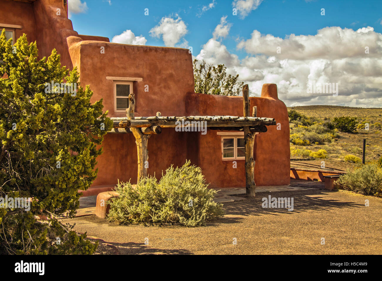 Adobe House, New Mexiko. Native American Adobe Gebäude Architektur
