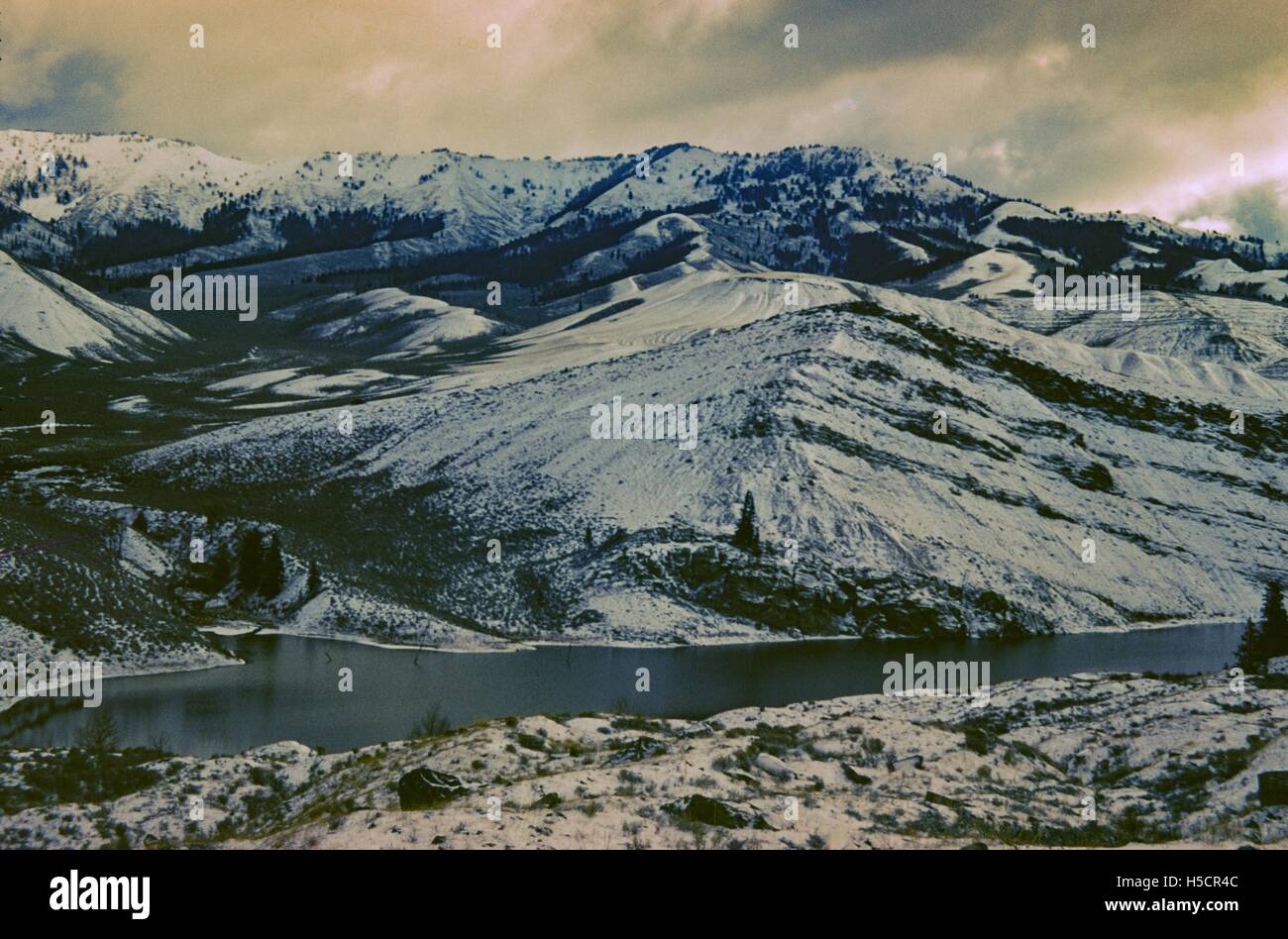 Einen schneebedeckten Berg, 1970 Stockfoto