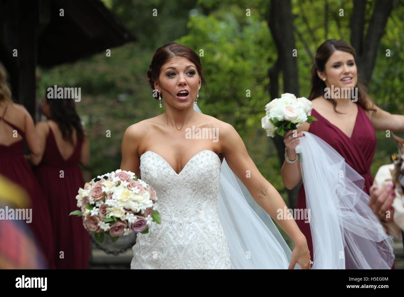 Braut vor der Hochzeit Stockfoto