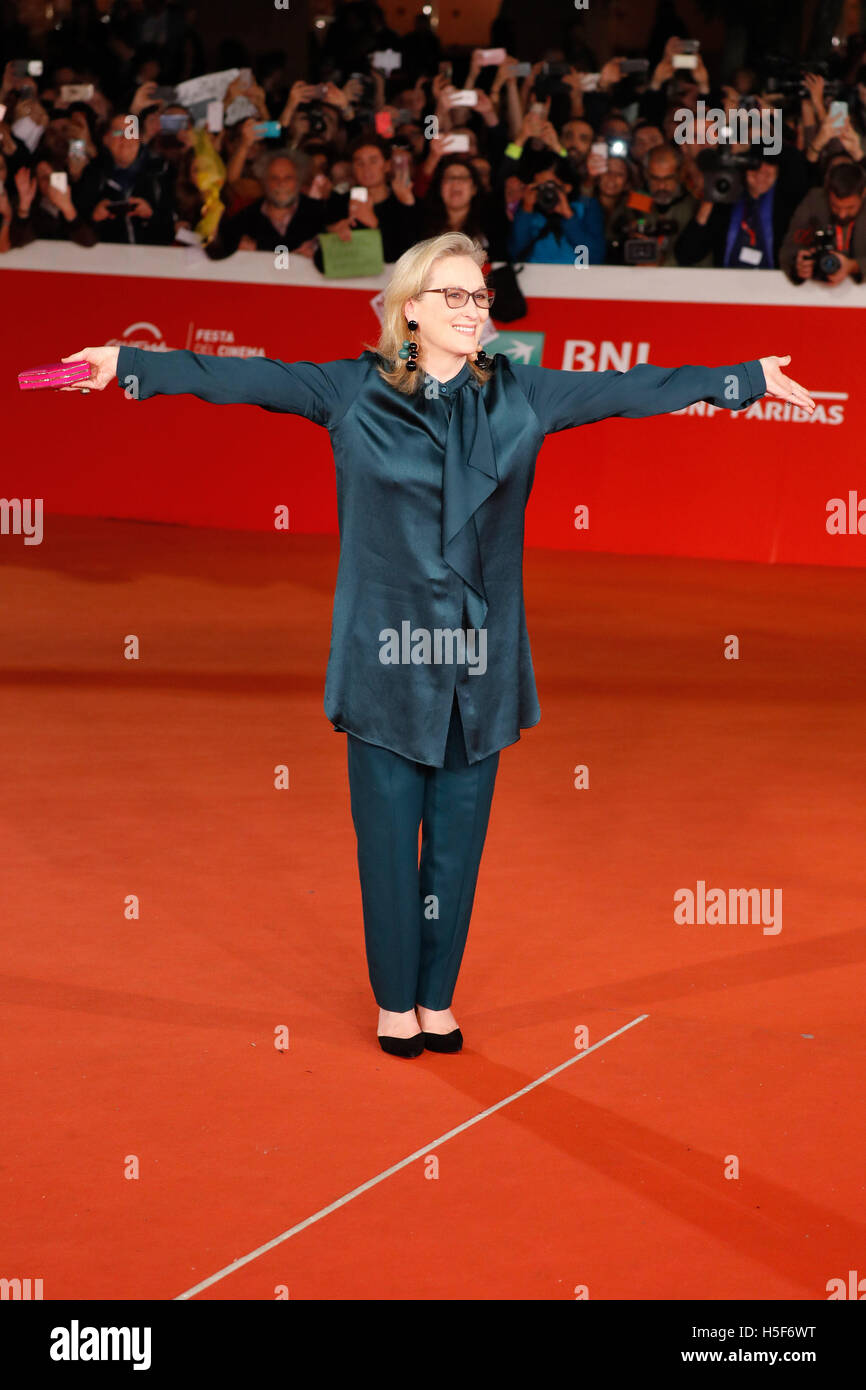 Rom, Italien. 20. Oktober 2016. Meryl Streep besucht den roten Teppich von Florence Foster Jerkins bei Rom Film Fest 2016 Credit: Fulvio Dalfelli/Alamy Live News Stockfoto