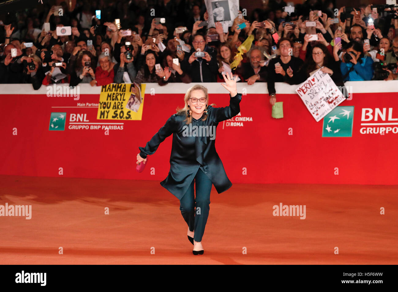 Rom, Italien. 20. Oktober 2016. Meryl Streep besucht die Redcarpet Florence Foster Jerkins bei Rom Film Fest 2016 Credit: Fulvio Dalfelli/Alamy Live News Stockfoto