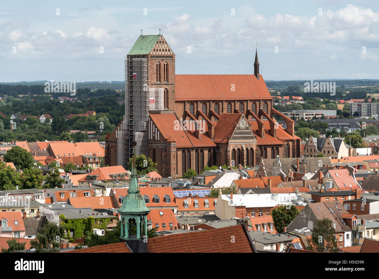 Kirche St. Nikolaus, Hansestadt Wismar, Mecklenburg-Vorpommern, Deutschland Stockfoto