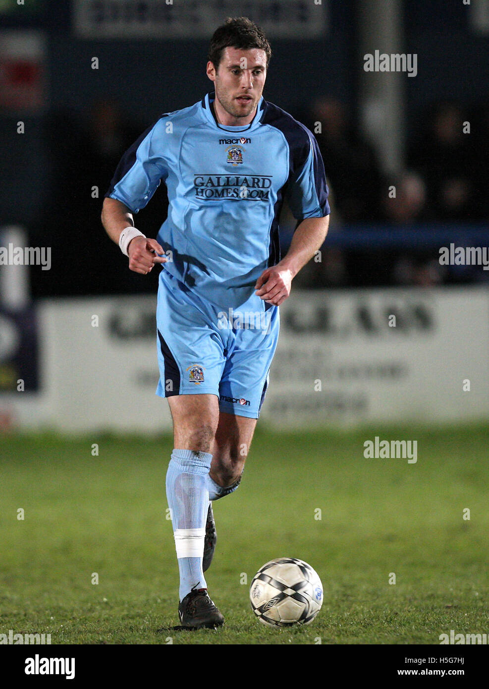 Jon Ashton von Grays - Grays Athletic Vs Stafford Rangers - Blue Square Premier bei der neuen Rec - 04.01.08 Stockfoto