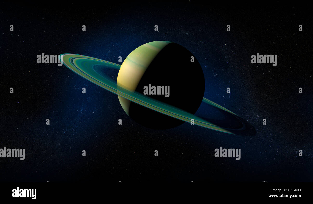 Planet Saturn mit Ringen. Raum-Blick. Element dieses Bildes sind eingerichtet, von der Nasa. 3D-Rendering Stockfoto Planet Saturn mit Ringen. Raum-Blick. Element dieses Bildes sind eingerichtet, von der Nasa. 3D-Rendering Stockfoto