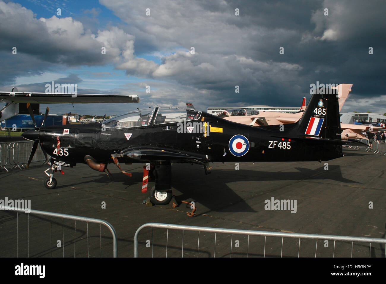 ROYAL AIR FORCE TUCANO SCHULFLUGZEUG TRAINING FLUGZEUG Stockfoto