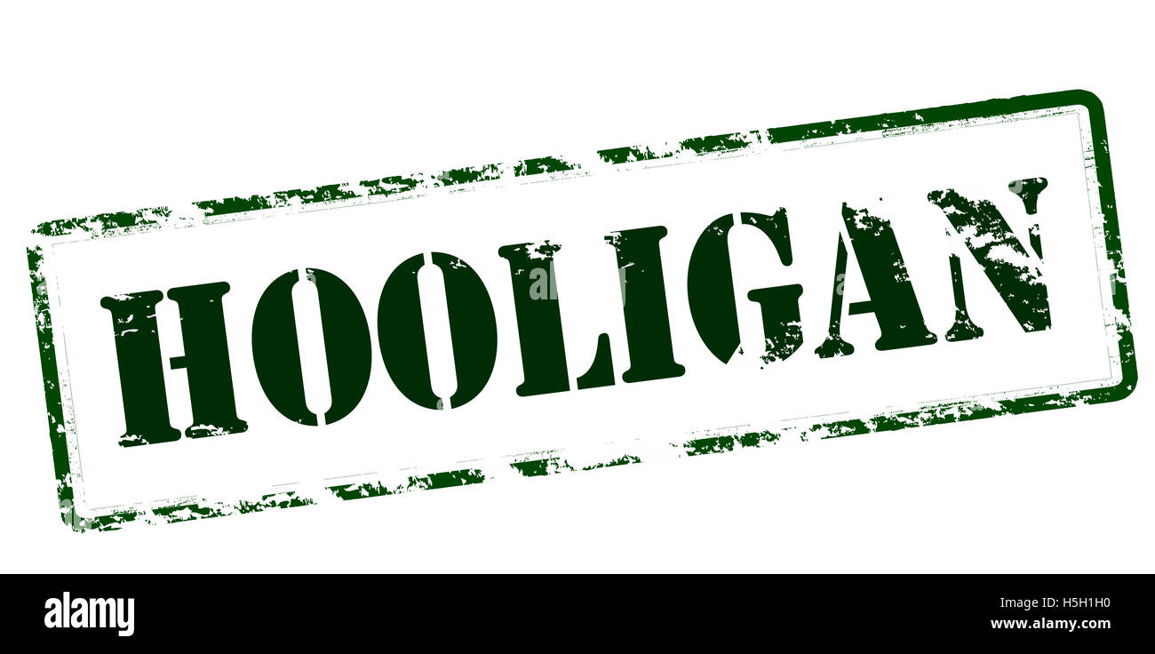 Stempel mit Wort Hooligan innen, Vektor-illustration Stockfoto