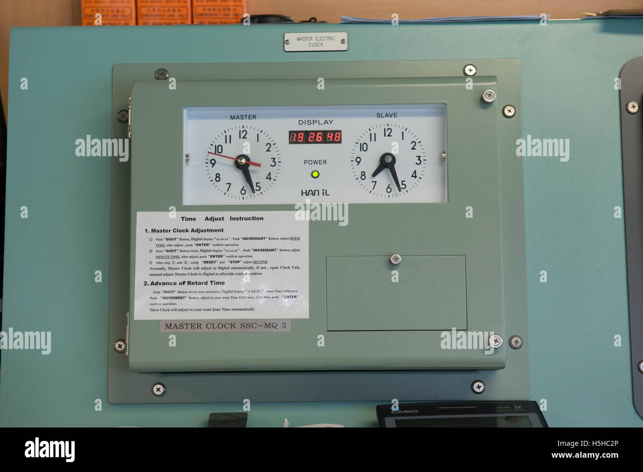 Schiffs-master-clock Stockfoto