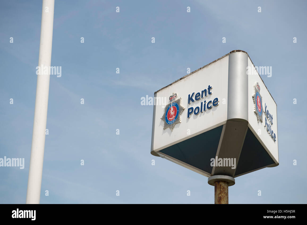 Kent Polizei Station Zeichen Stockfoto