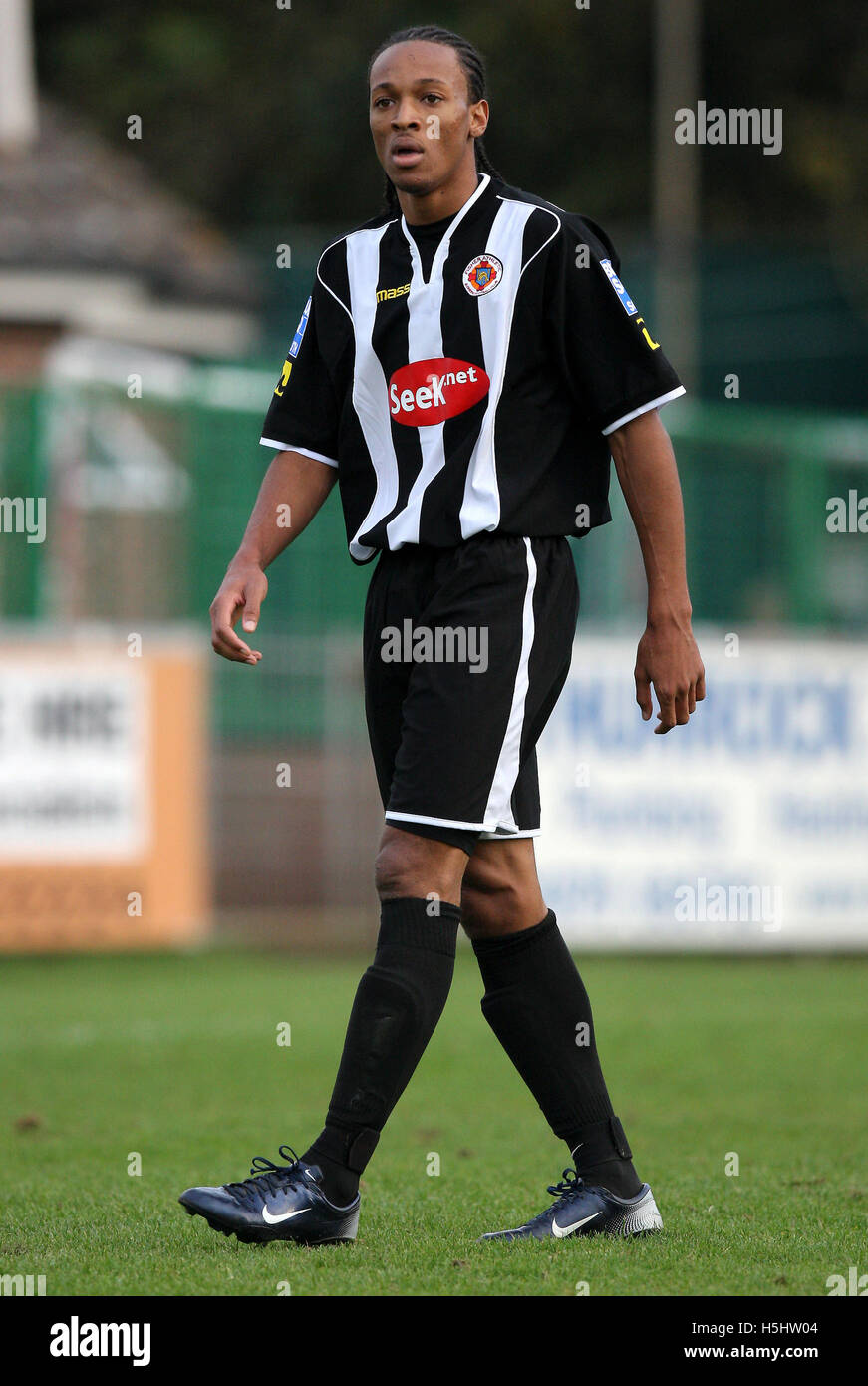 Wesley Thomas von Fisher - Thurrock Vs Fisher Athletic - Blue Square South am Schiff Lane - 11.03.07 Stockfoto