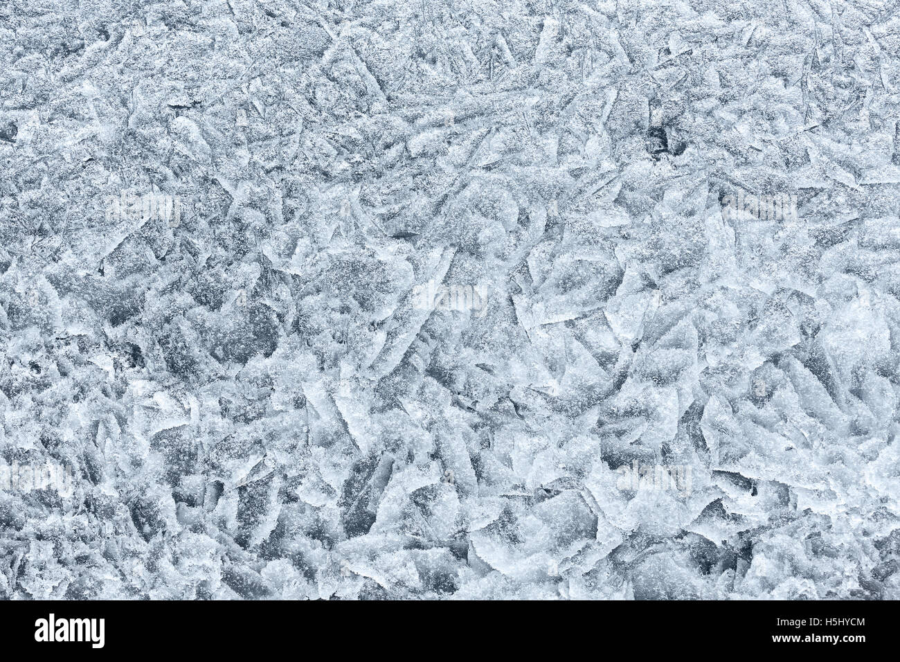 Blaues Eis Oberfläche abstrakte Natur Winter Hintergrund Stockfoto