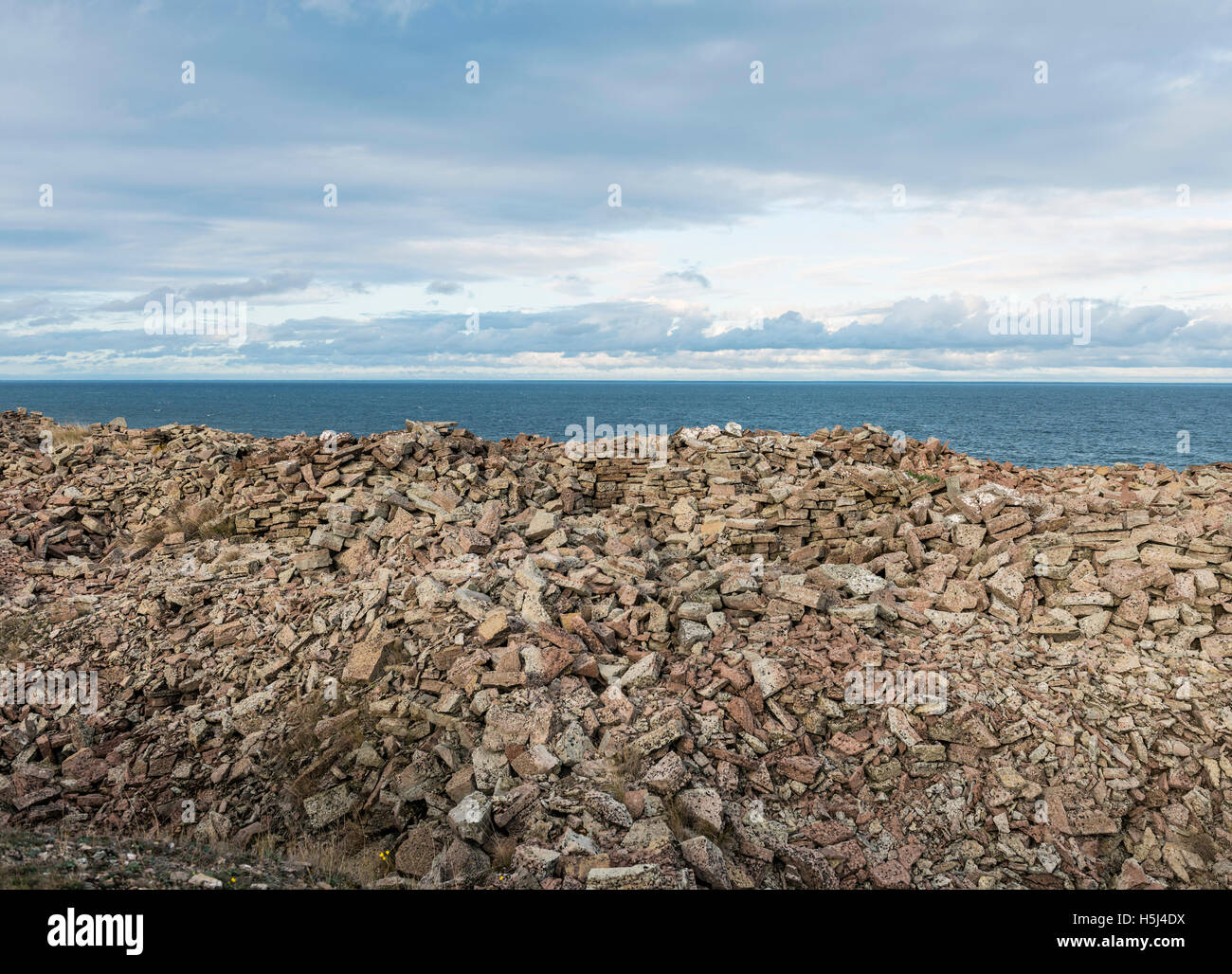 Verlassenen Steinbruch. Öland, Schweden Stockfoto