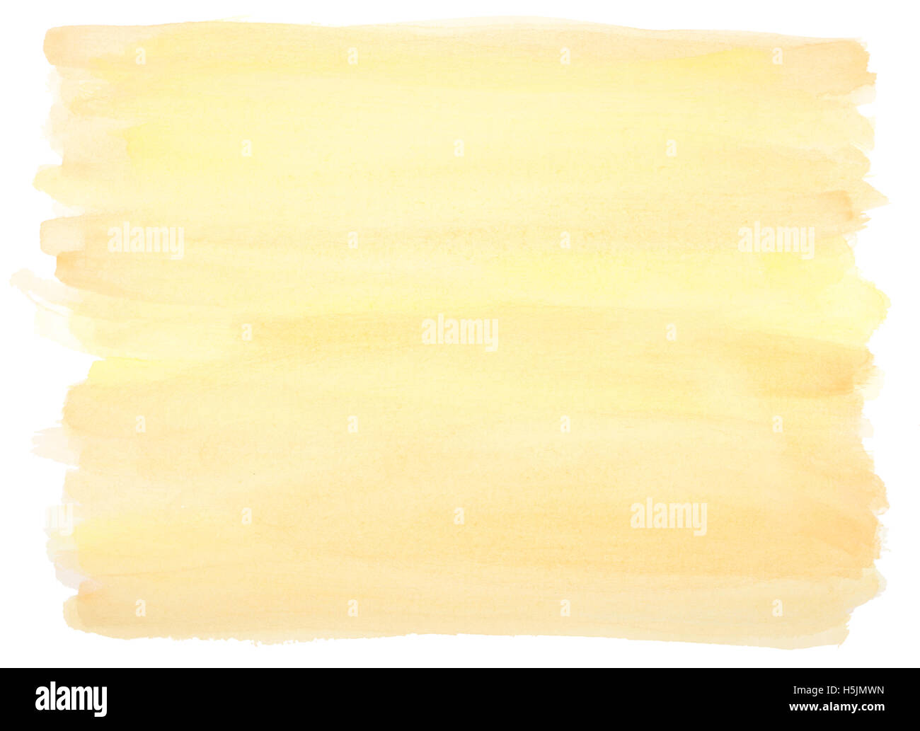 gelben Aquarell Hintergrund mit Fransenkanten Stockfoto