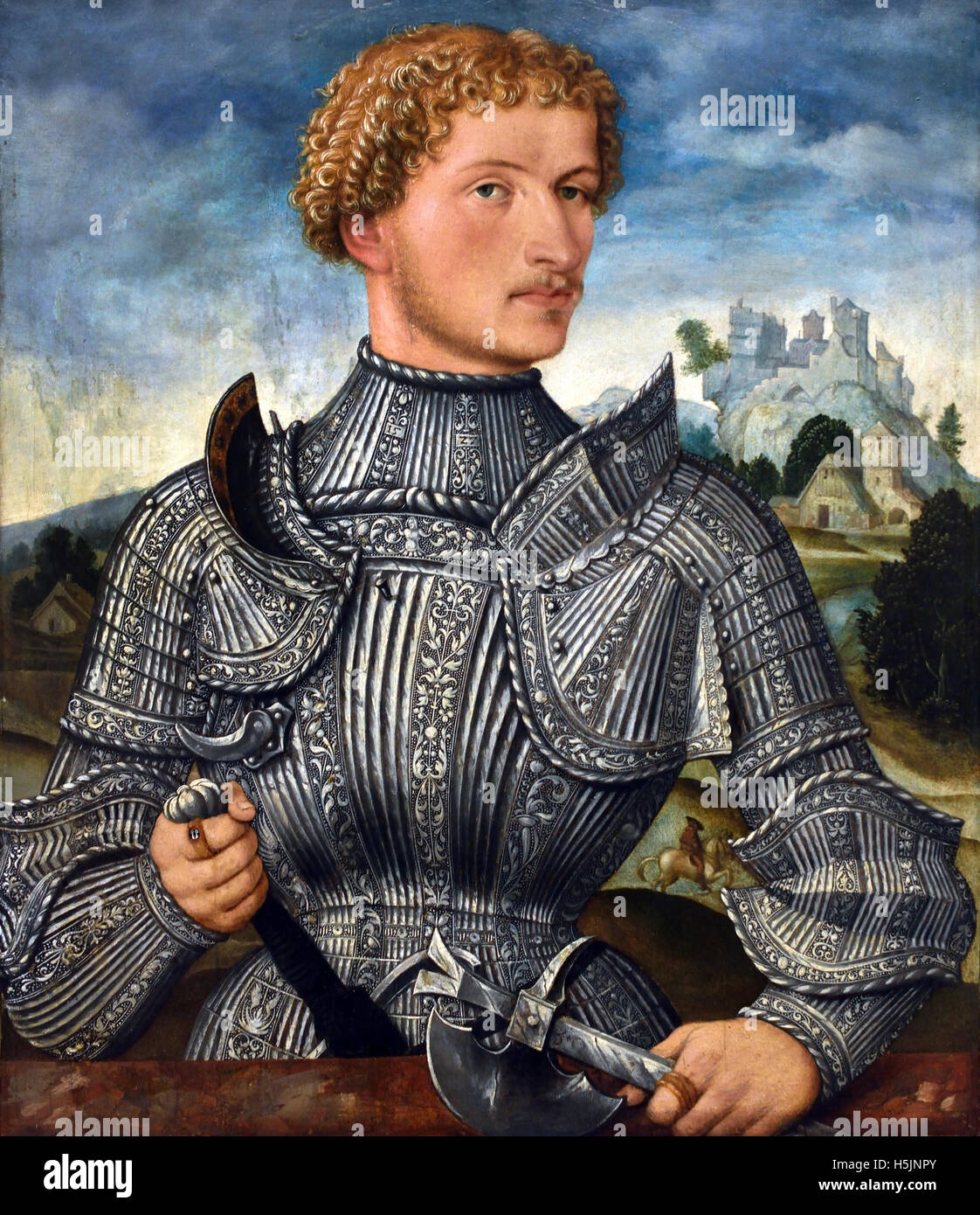 Bildnis Eines Herrn Rehlinger 1540 aus dem 16. Jahrhundert Meister LS Augsburg - Porträt eines Herrn Rehlinger 1540 aus dem 16. Jahrhundert Meister HLS Augsburg Deutsch Deutschland (Ritter) Stockfoto