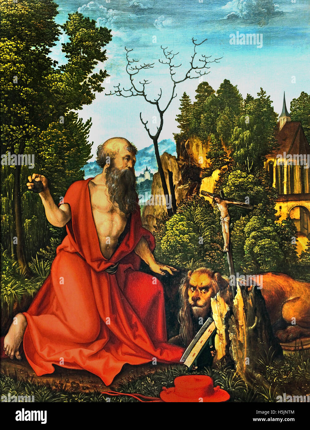 Der Heilige Hieronymus - der Heilige Hieronymus 1504 Hans Schäuflein 1480-1540 Deutsch Deutschland Stockfoto