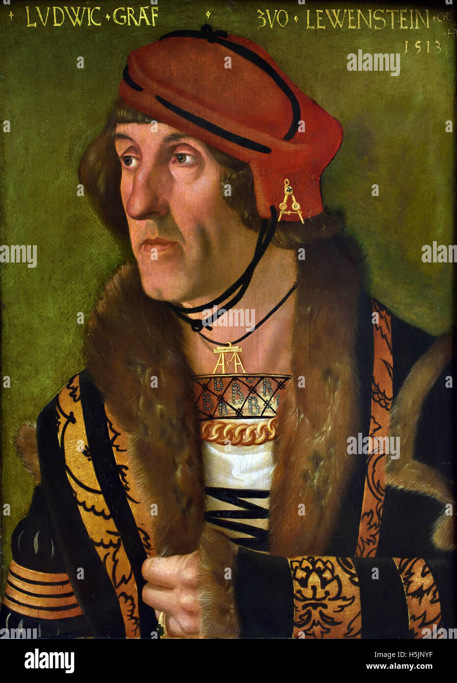 Ludwig Graf Zu Loewenstein - Ludwig Count Zu Loewenstein 1513 Hans Baldung Grien 1484-1545 deutscher Maler und Grafiker Straßburg Deutschland Stockfoto