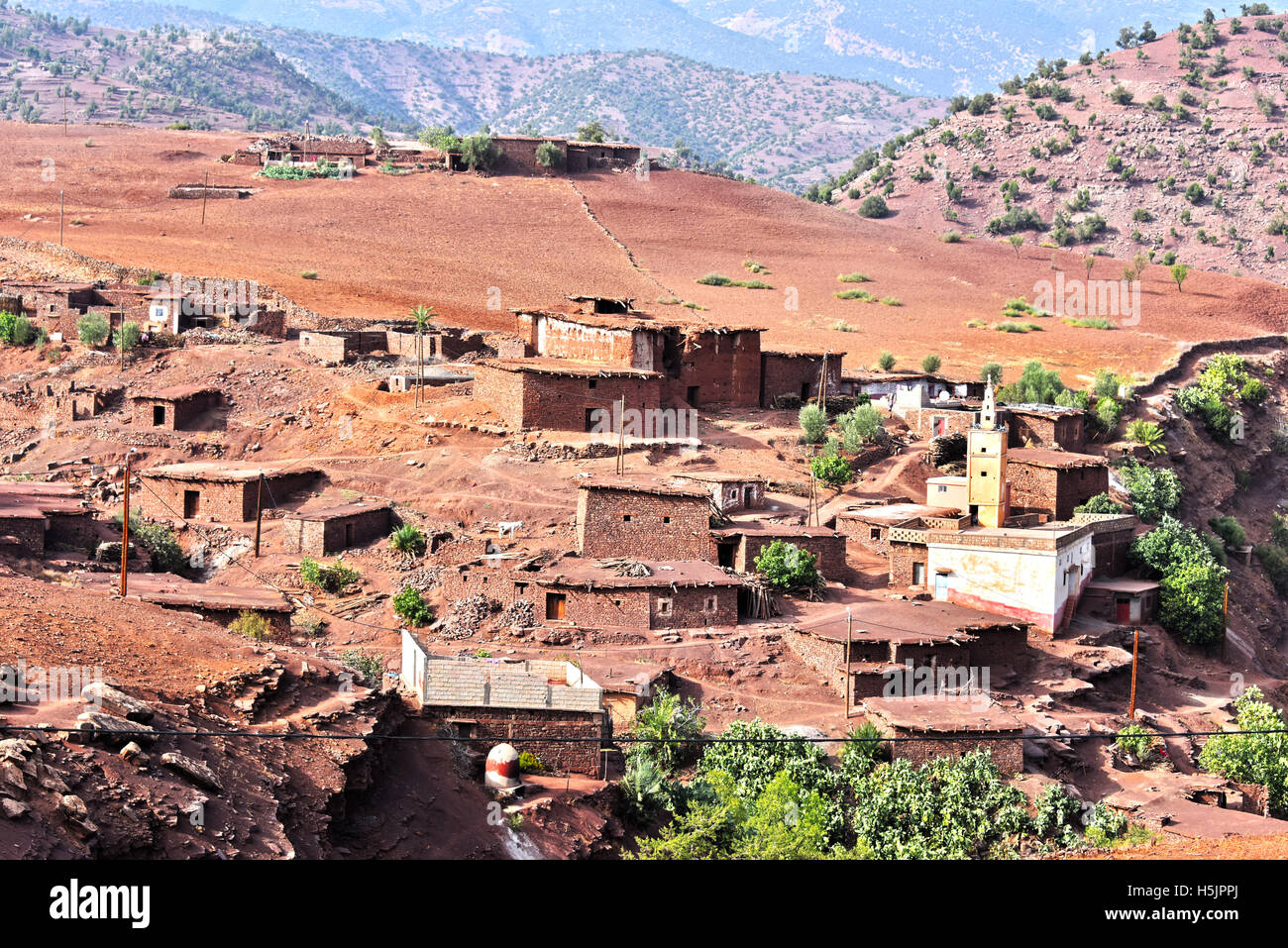 Berber ländliche Architektur der Region Atlasgebirge in Marokko. Stockfoto