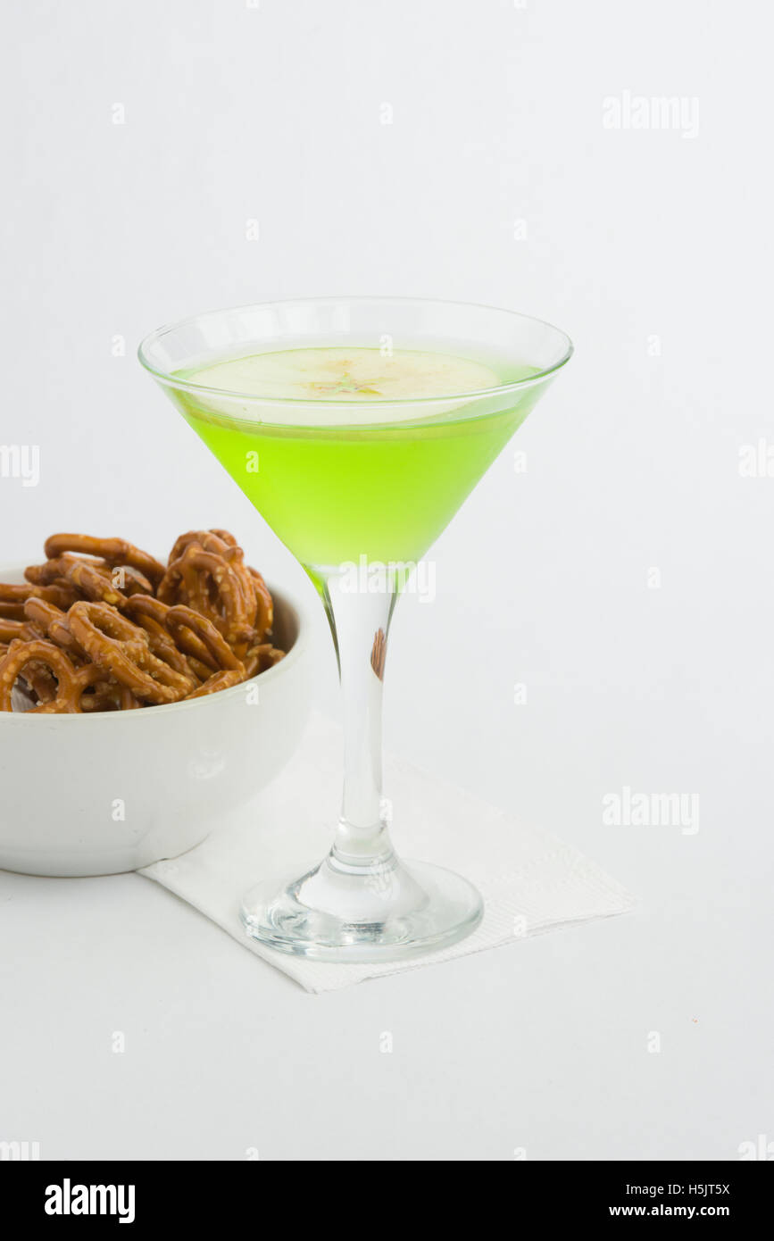 Apple Martini und Brez ' n Stockfoto