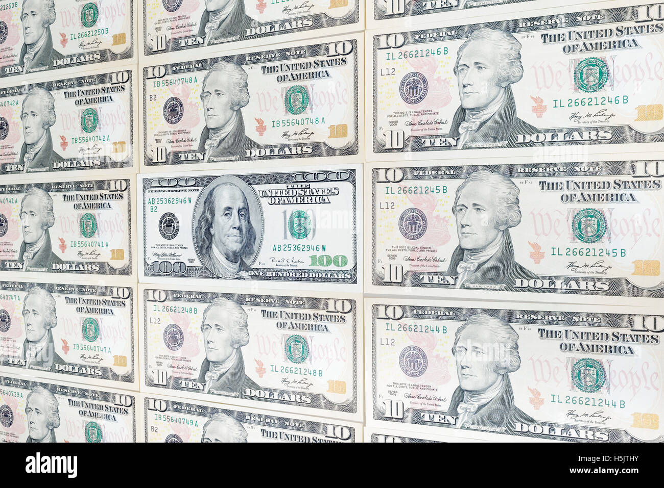 US-Dollarnoten Stockfoto