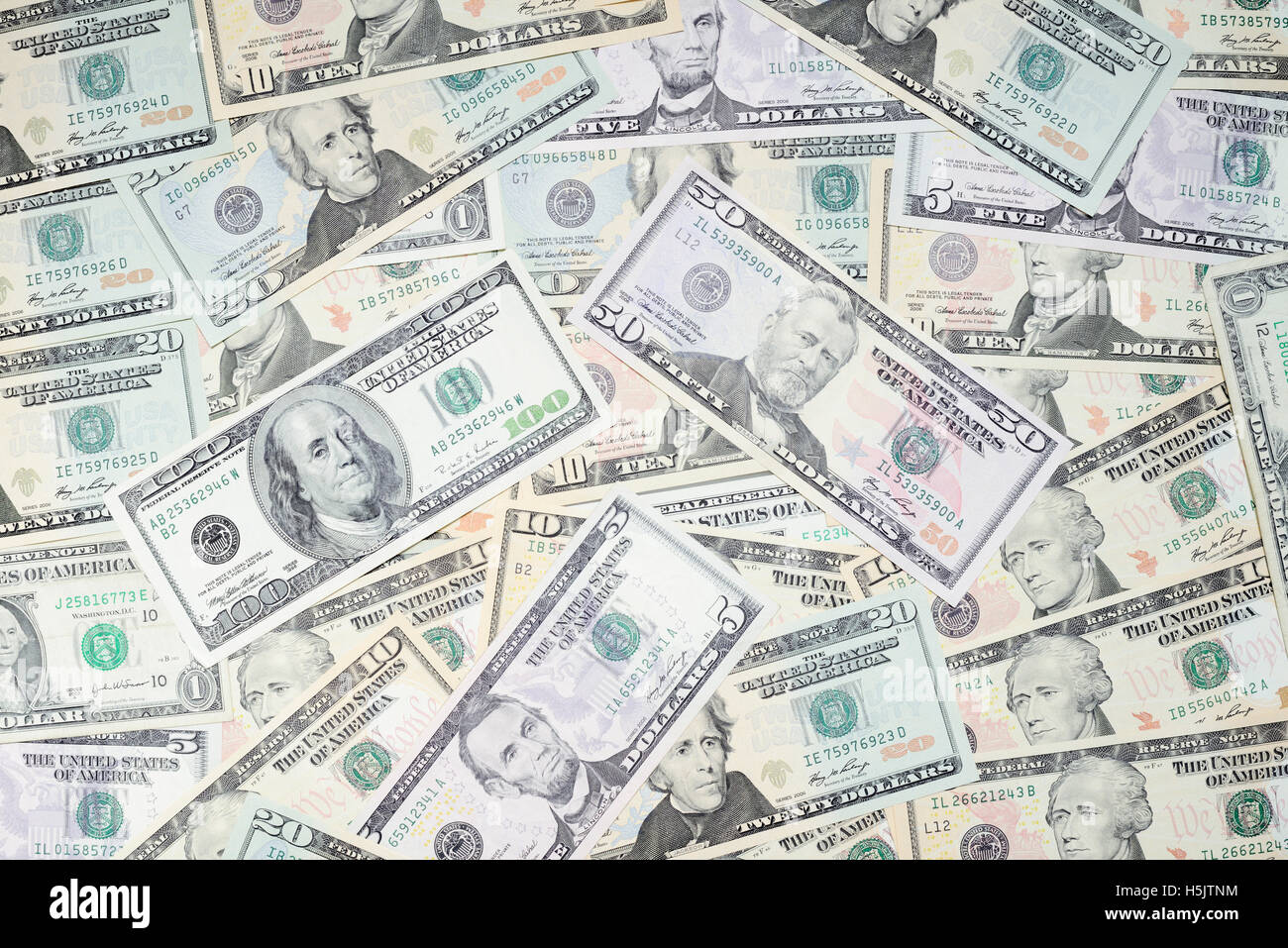 US-Dollarnoten Stockfoto