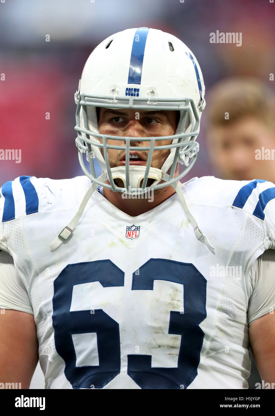 Indianapolis Colts' Austin Blythe während der NFL International Series Spiel im Wembley Stadion in London. Stockfoto