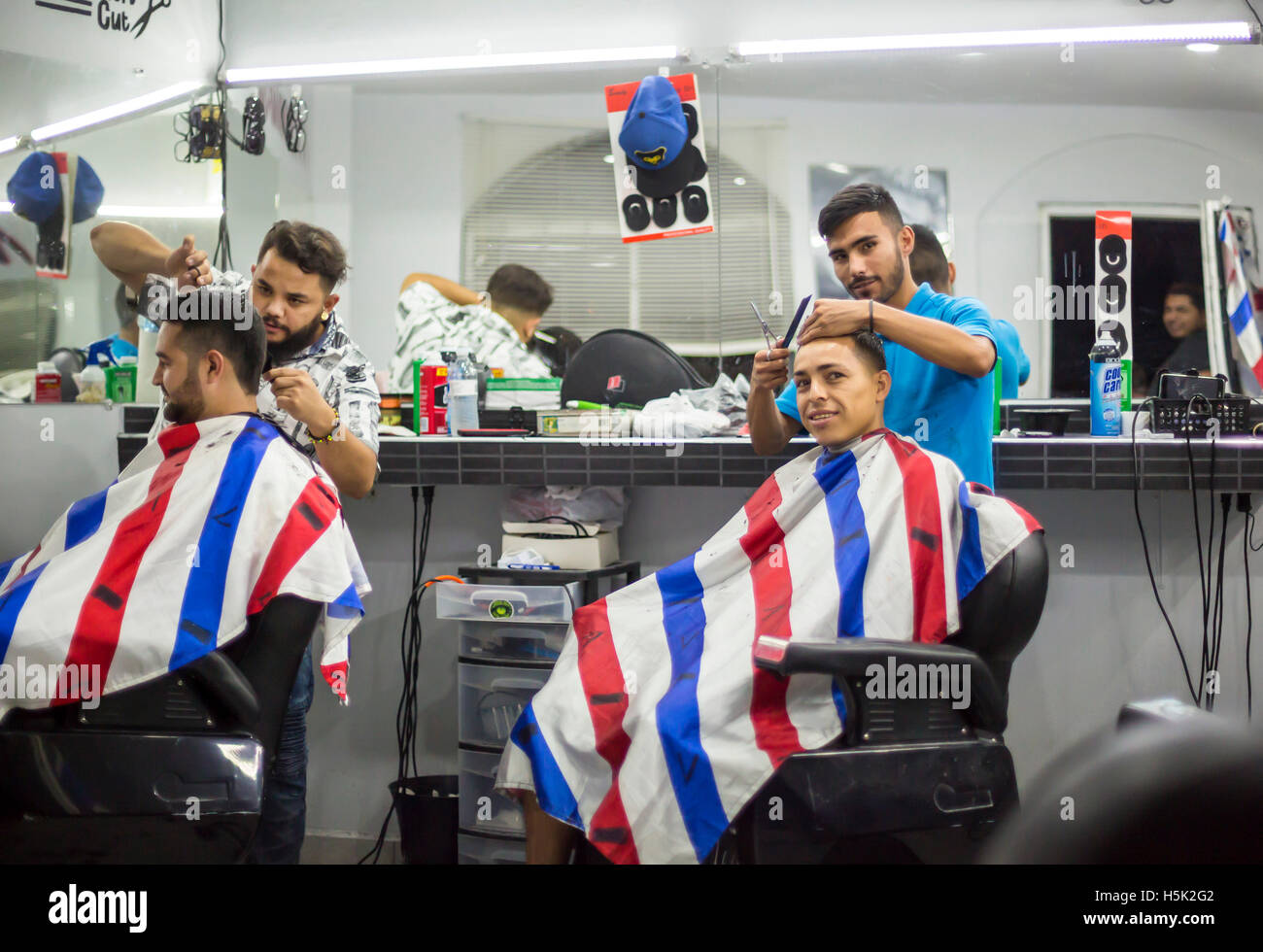 Nogales, Sonora Mexiko - Barber Shop. Stockfoto