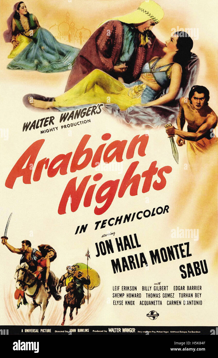 Arabische Nächte (1942) - Film-Poster Stockfoto