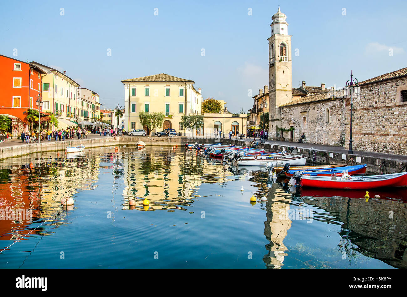 Lago di Garda in Lazise Verona Italien Stockfotografie Alamy