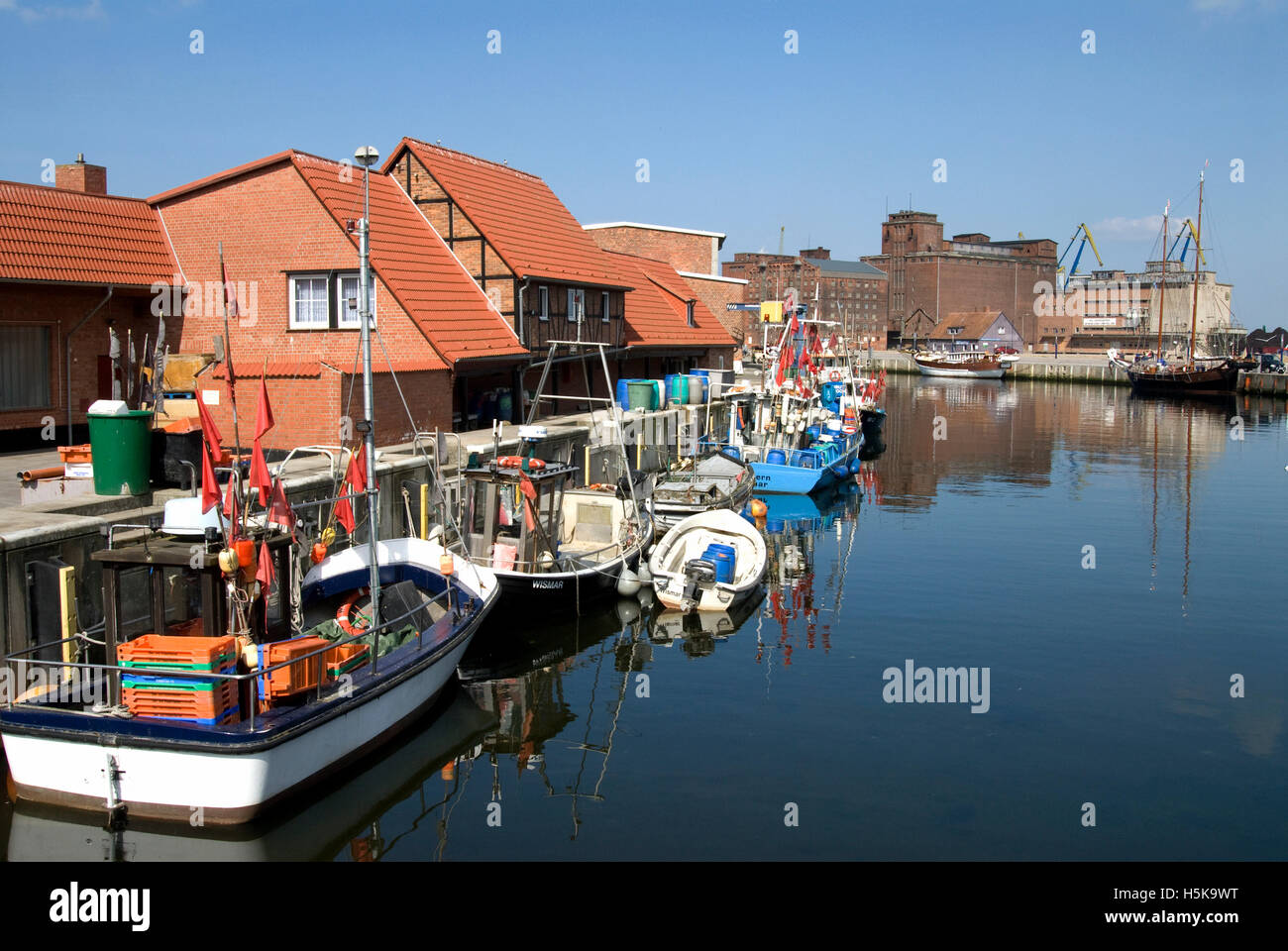 Alten Hafen, Wismar, Mecklenburg-Vorpommern Stockfoto